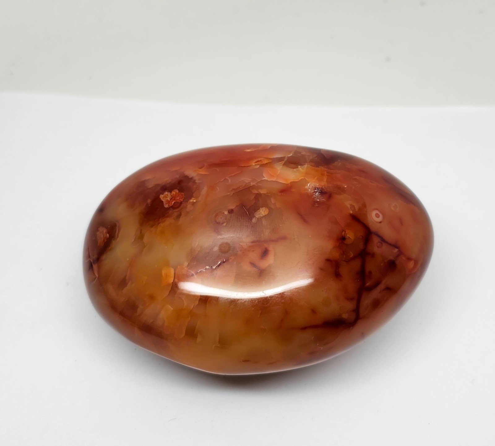 523g Carnelian Agate crystal specimen orange chalcedony chalcedony red iron