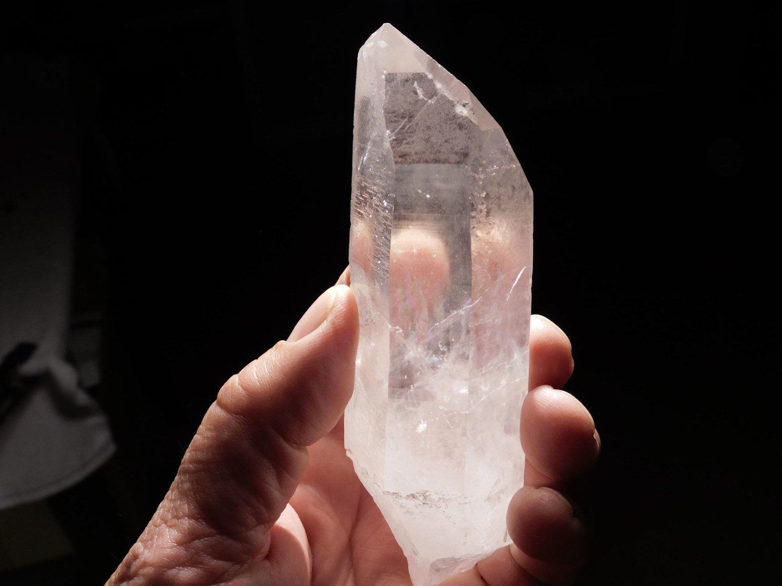 Larger! Semi TRANSLUCENT Quartz Crystal with RAINBOWS From Brazil 236gr