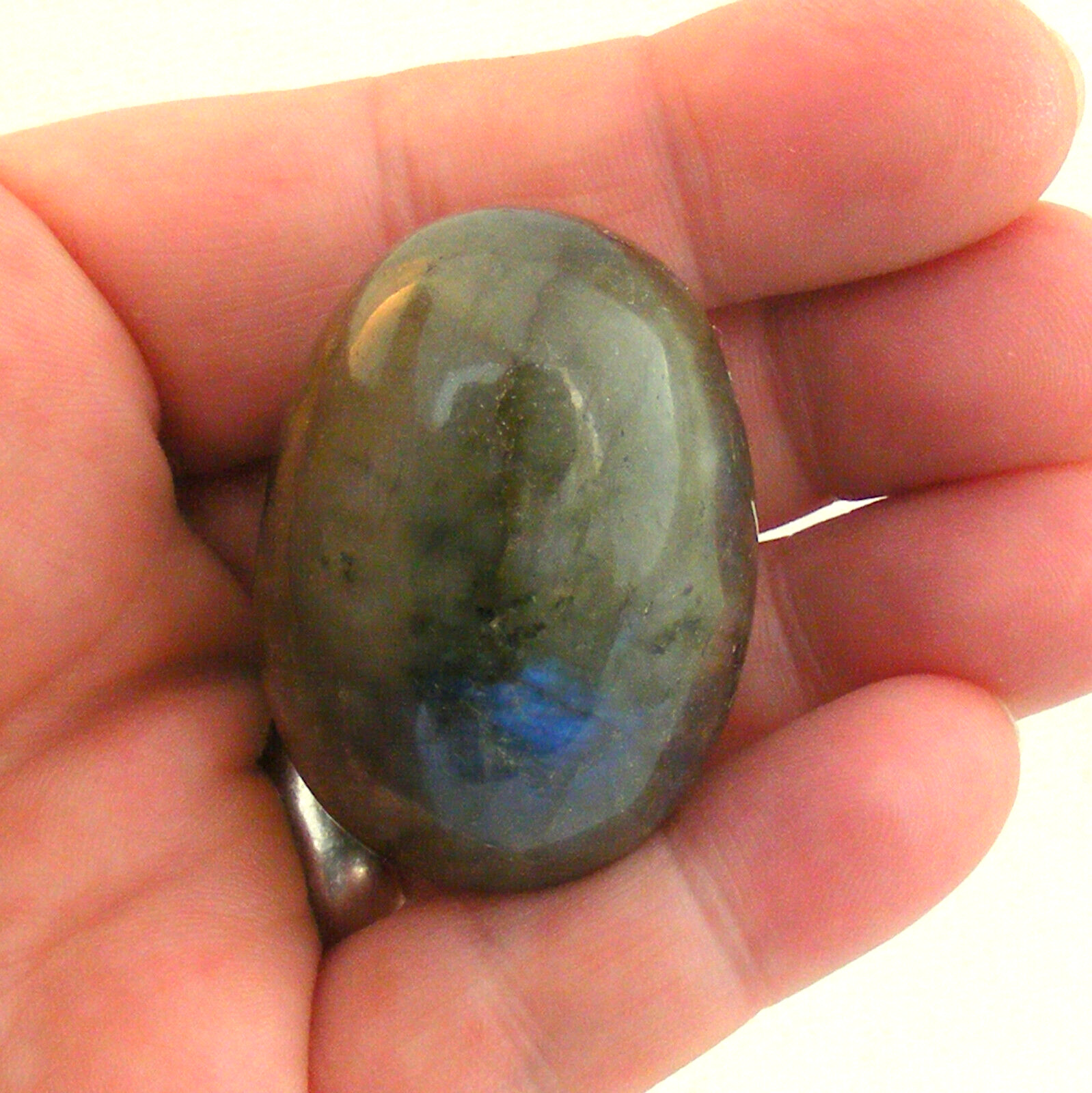 Labradorite Egg Polished Natural Iridescent Blue Flash Gemstone Easter Gift