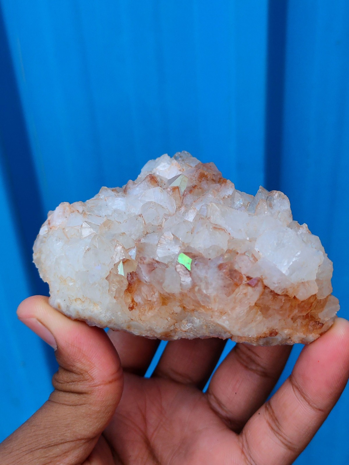 Rainbow or Iris or aura quartz non precious stone Natural minerals Specimen