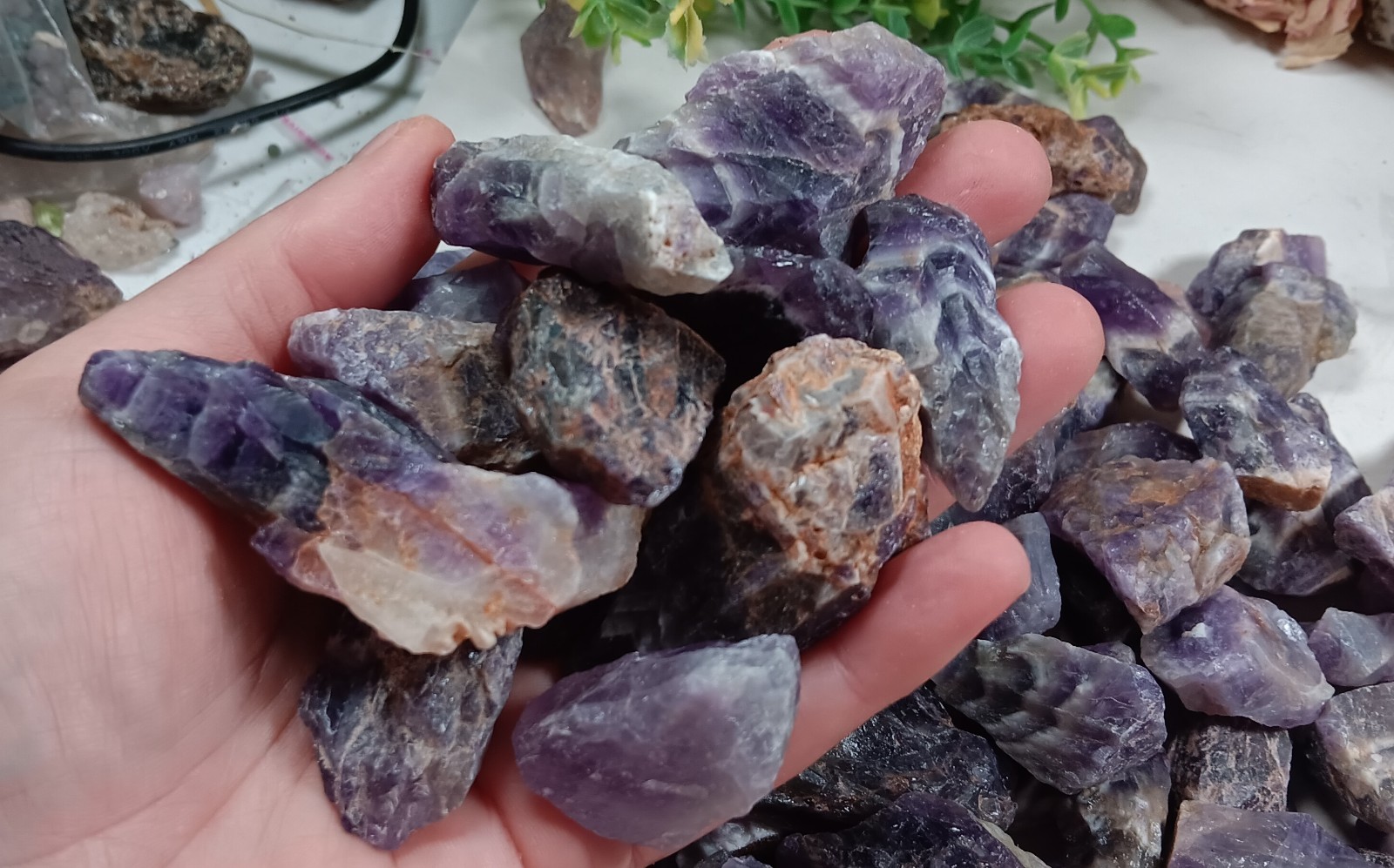 2.5 Pound Lot Amethyst crystal chevron amethyst Zambia all natural Lot 3