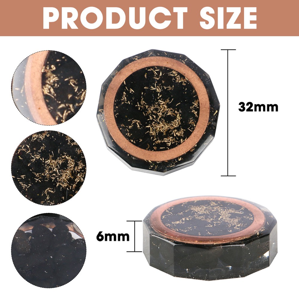 3x Shungite Orgone Busters Energy Symbols Orgonite EMF & 5G Healing Protection
