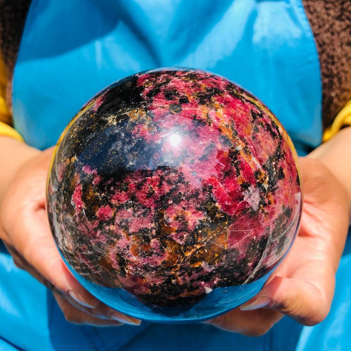 4.73LB Natural Rose Grey Crystal Ball Quartz Crystal Reiki Healing Stone 4776
