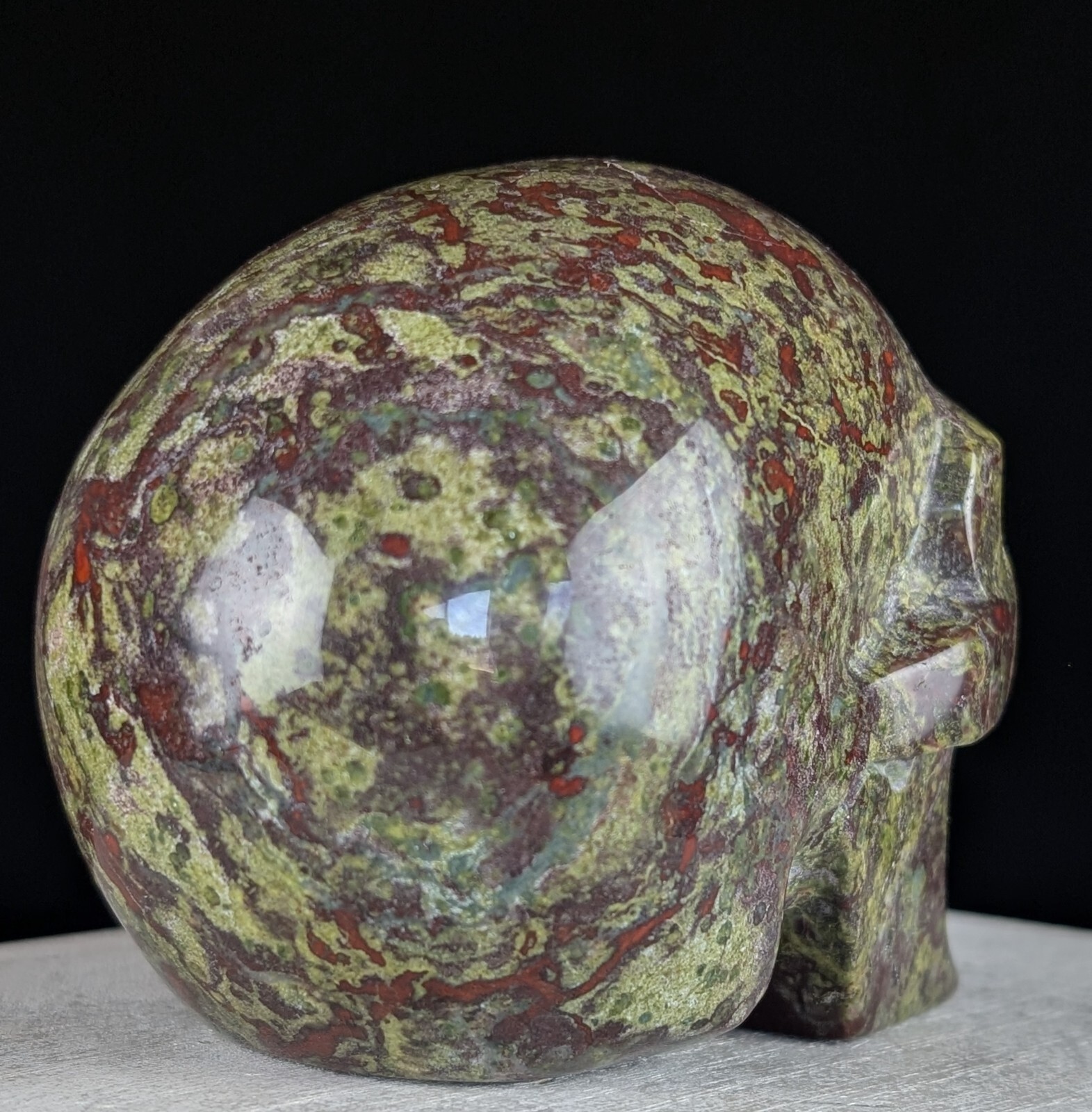 Dragon Blood Skull Carving Jasper Crystal Large Big Gemstone Chakra