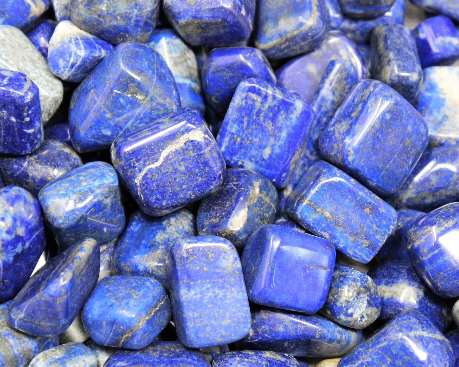 Lapis Lazuli Tumbled Stone: 1 Premium ‘A’ Grade Large Tumble Stone