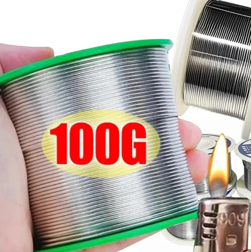 1pc Rosin Core Solder Wire 0.8mm/1.0mm 20g–50g-100g No-Clean Flux 2.0%