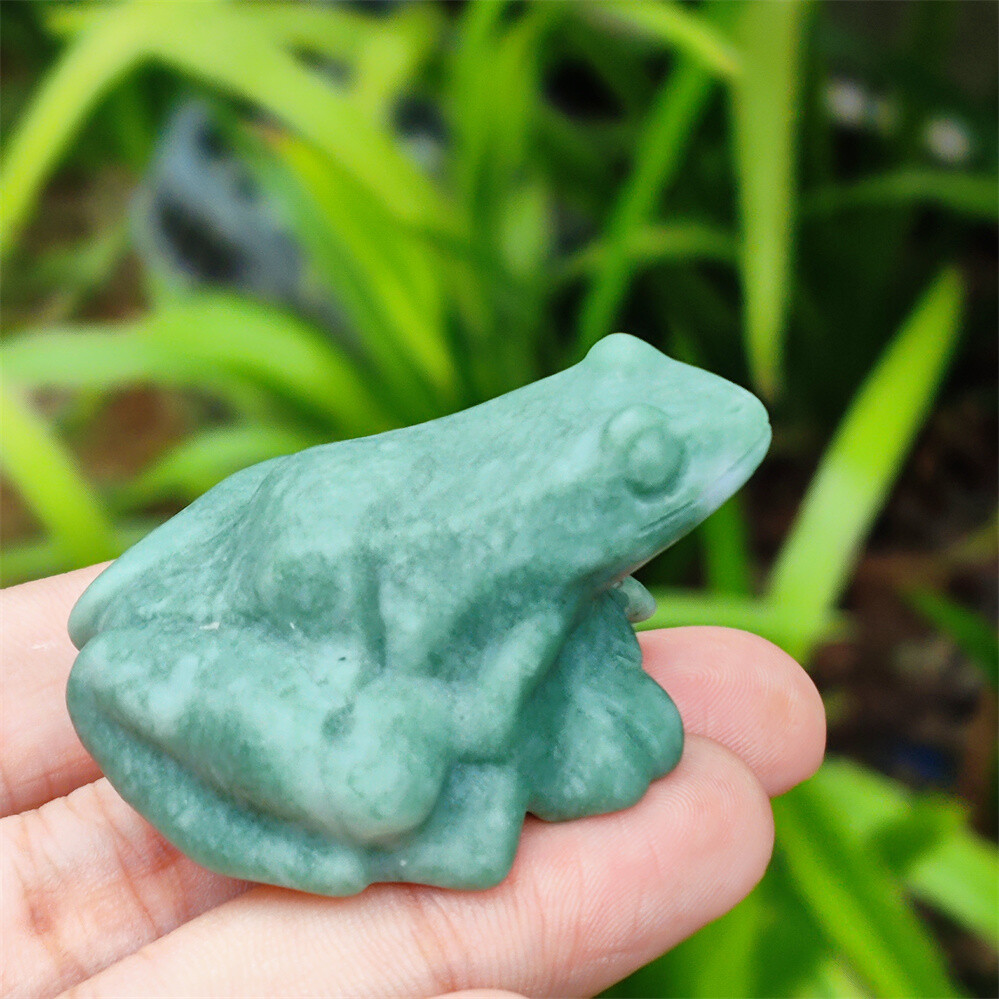 1PC Natural Crystal Quartz Hand Carved Exquisite Frog Crystal Reiki Healing 50g