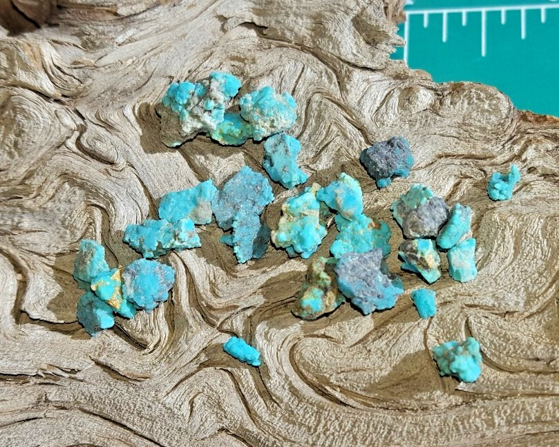 5 grams Villa Grove Turquoise premium Blue Nuggets in Glass jar