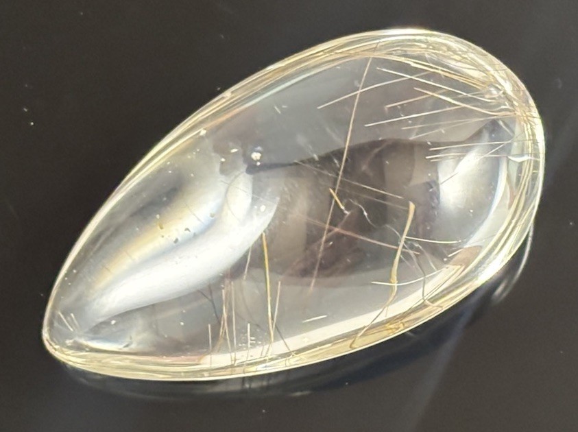 Natural Water Clear Gold Rutilated Quartz