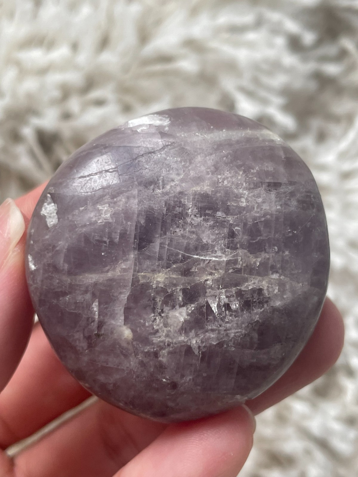 Purple Anhydrite Palmstone, Small – Spiritual Insight & Inner Peace (AP)