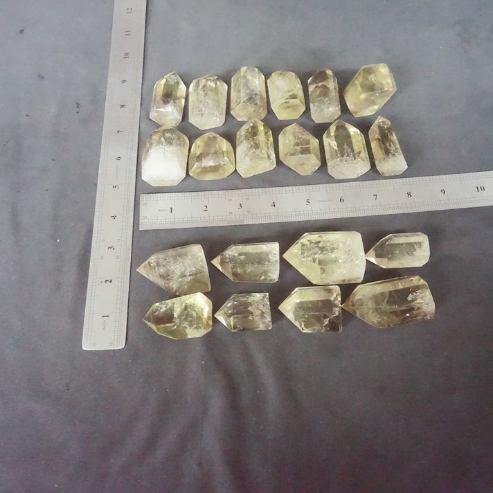 2.2LB 20Pcs Natural Rainbow Citrine Quartz Crystal Point Tower Polished Healing