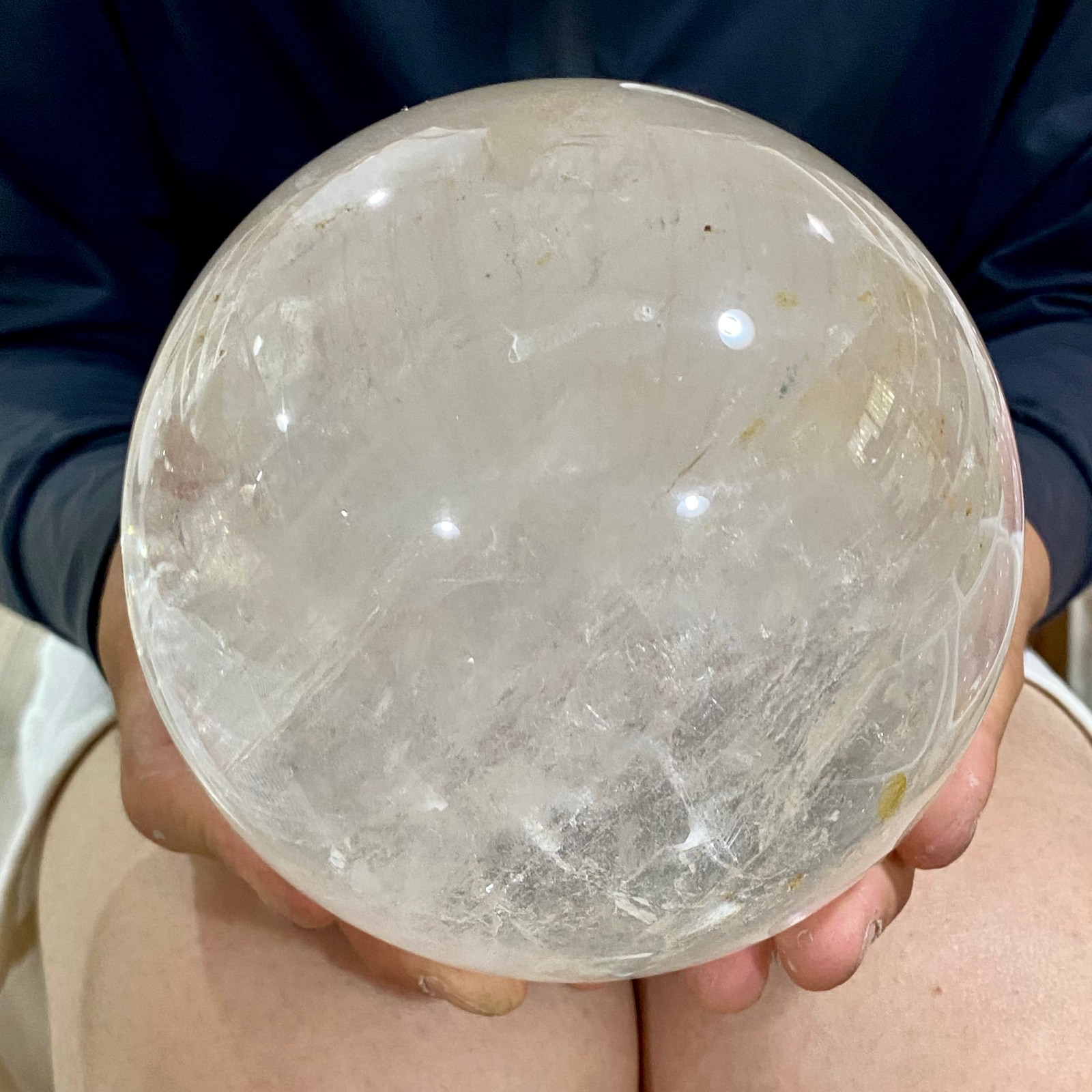 6.81LB Natural clear quartz sphere quartz crystal ball reiki Energy healing