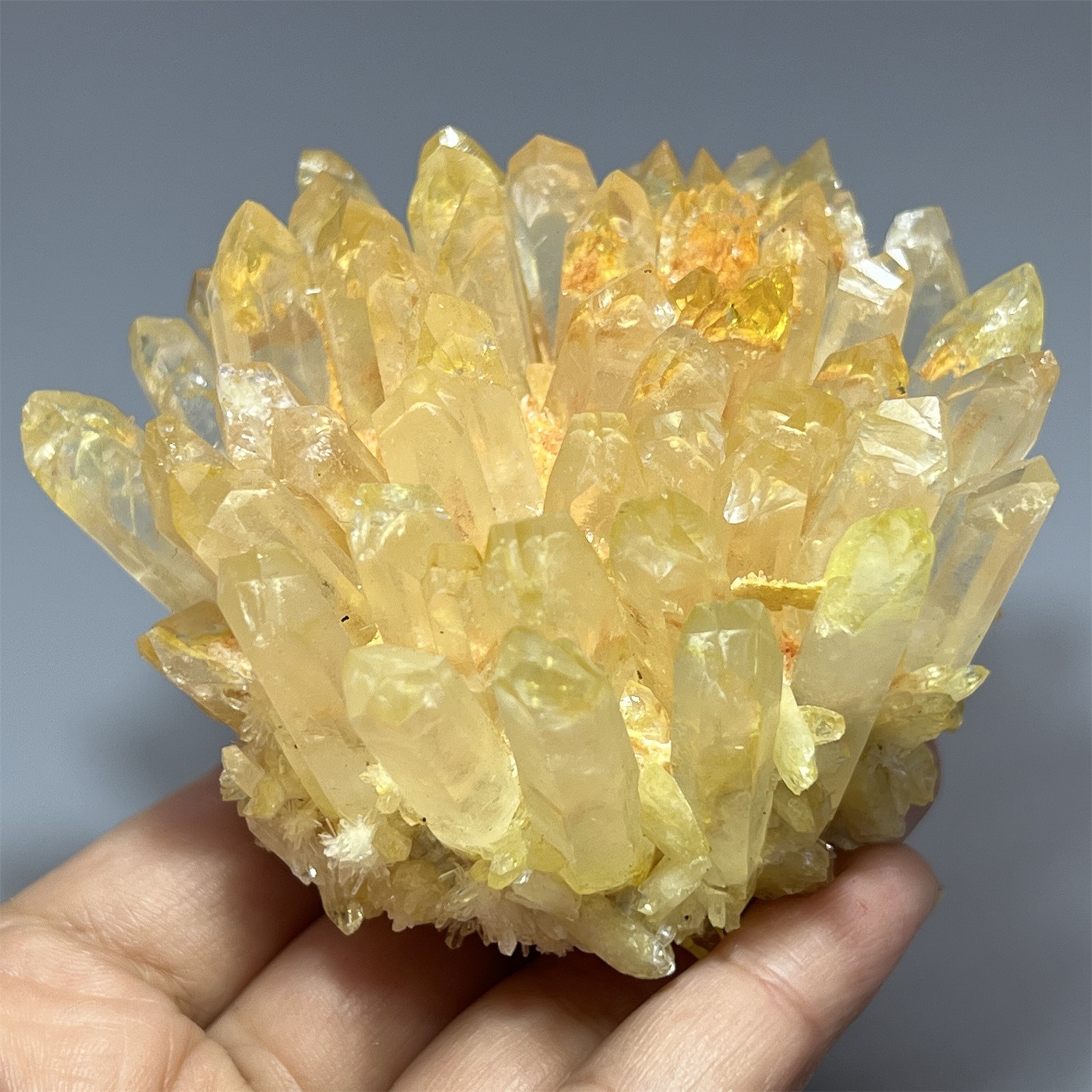 290g+ New Find yellow Phantom Quartz Crystal Cluster Mineral Specimen Random 1PC