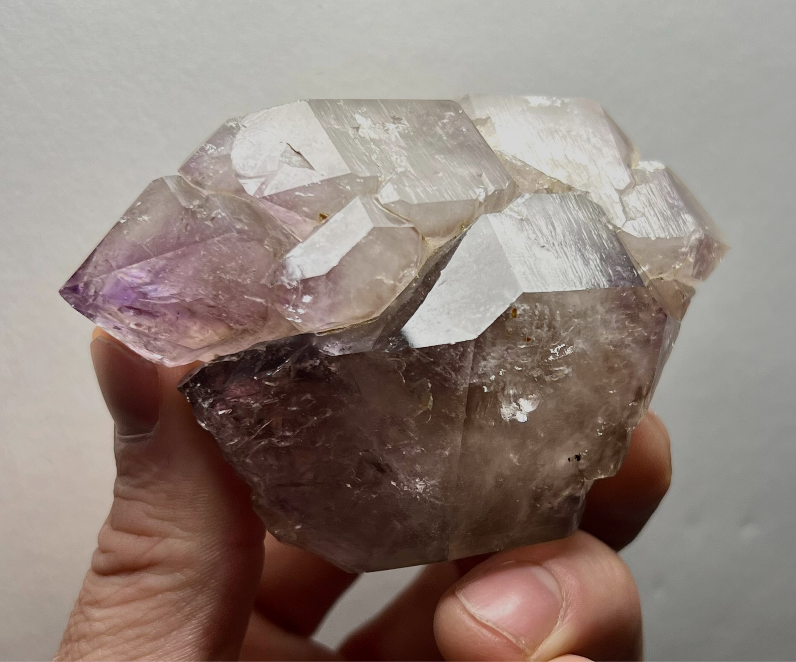 Elestial Smoky Amethyst DT Quartz Crystal – 215g – Brazil