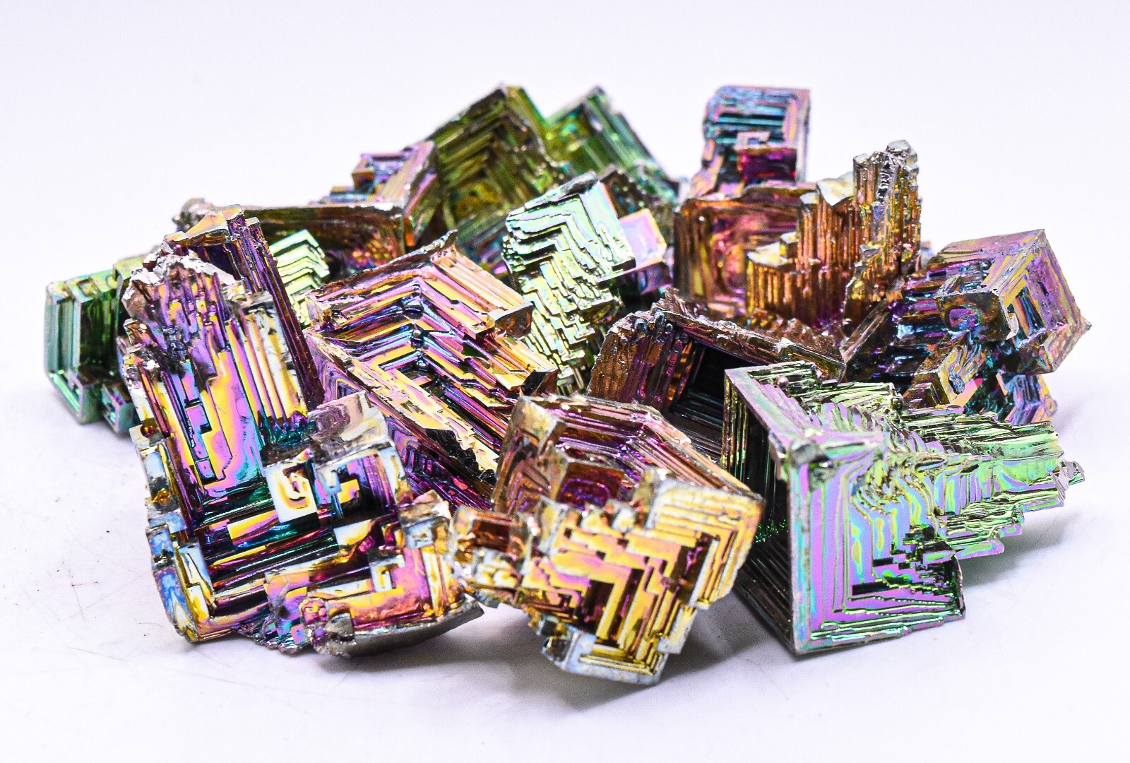 Rainbow Bismuth Bi Crystal Specimen Metal Element Collectible Mineral 1 2 5 pcs