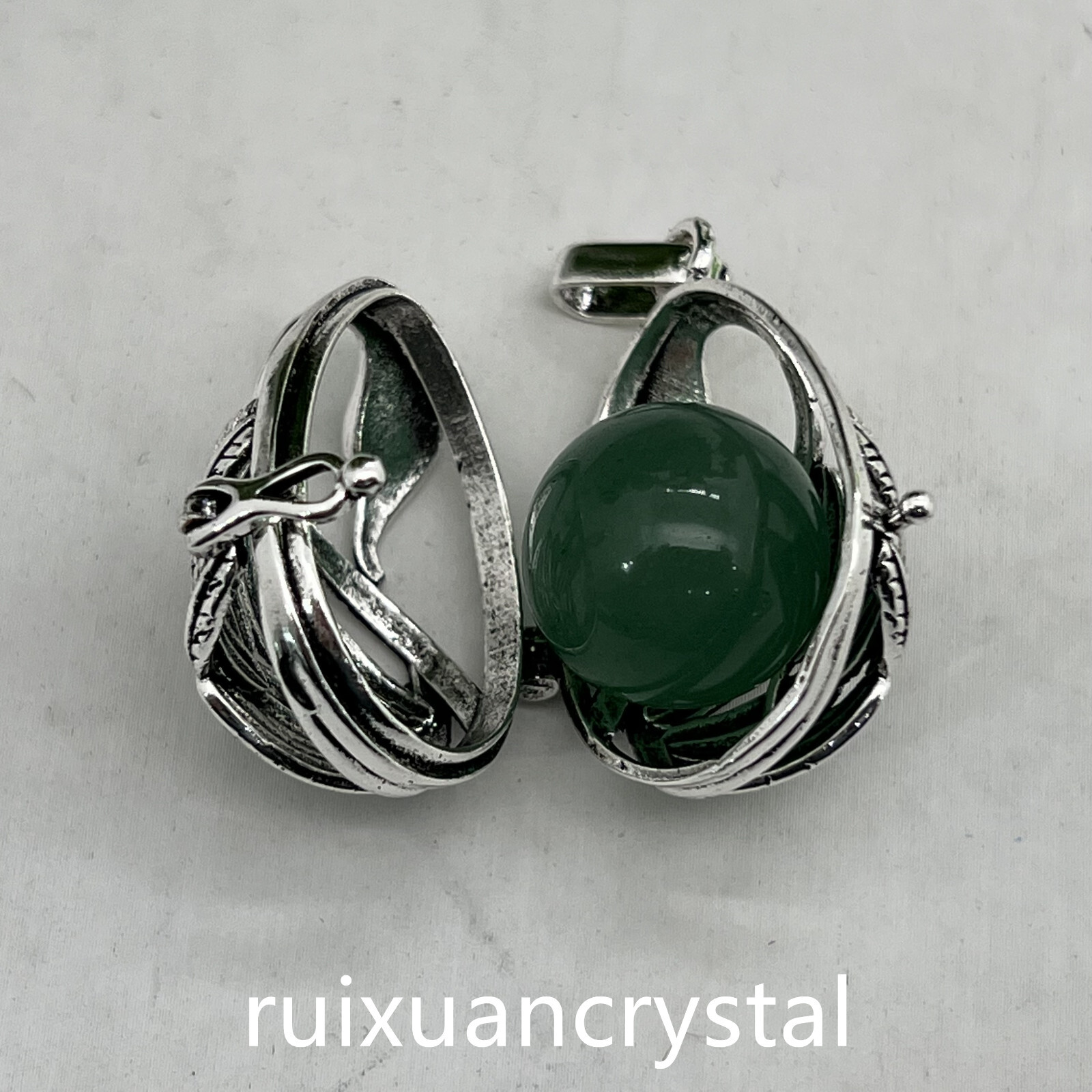 1pc Natural Aventurine Quartz Sphere keychain Crystal Reiki Healing