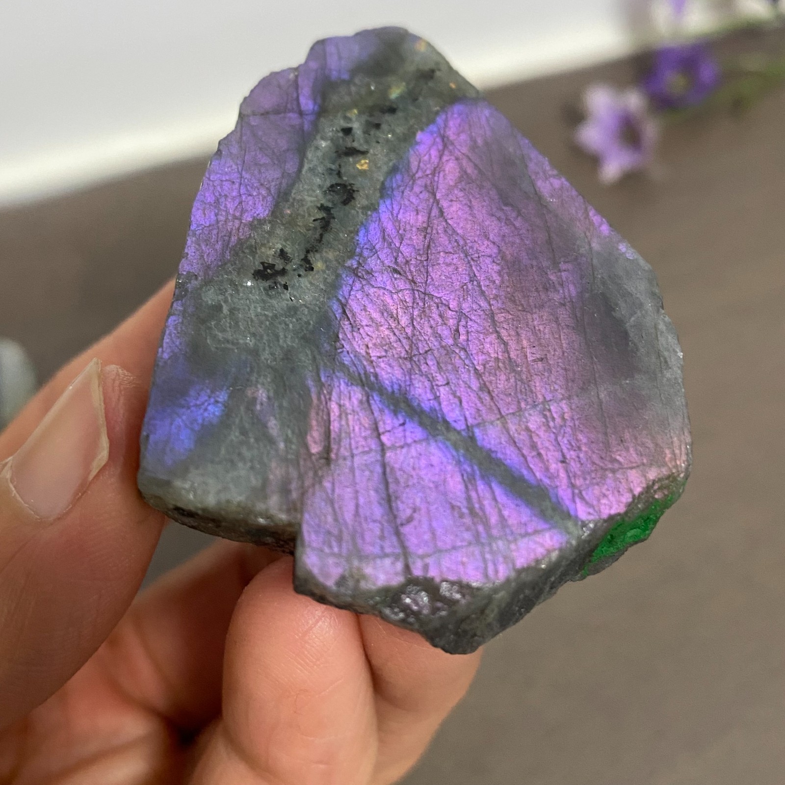 131g 3Pcs Top Labradorite Crystal Stone Rough Mineral Specimen Healing
