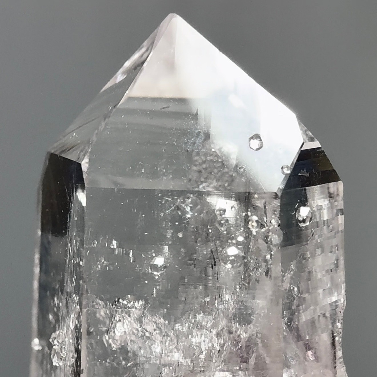 Large Moving Bubble! RARE Optical Brandberg Amethyst Enhydro w Gem Analcime