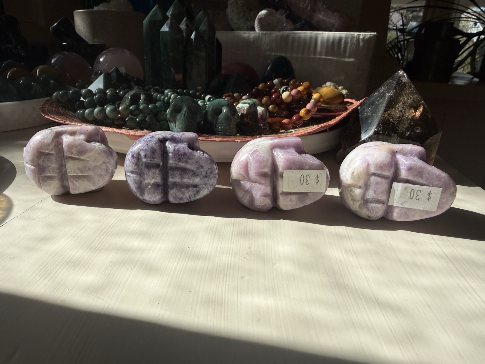 Natural Lepidolite Skull Carving Crystal Pink Gemstone From Australia