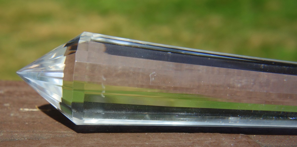 Vogel Inspired 24 Sided Quartz Double Terminated Crystal Wand Water Clarity
