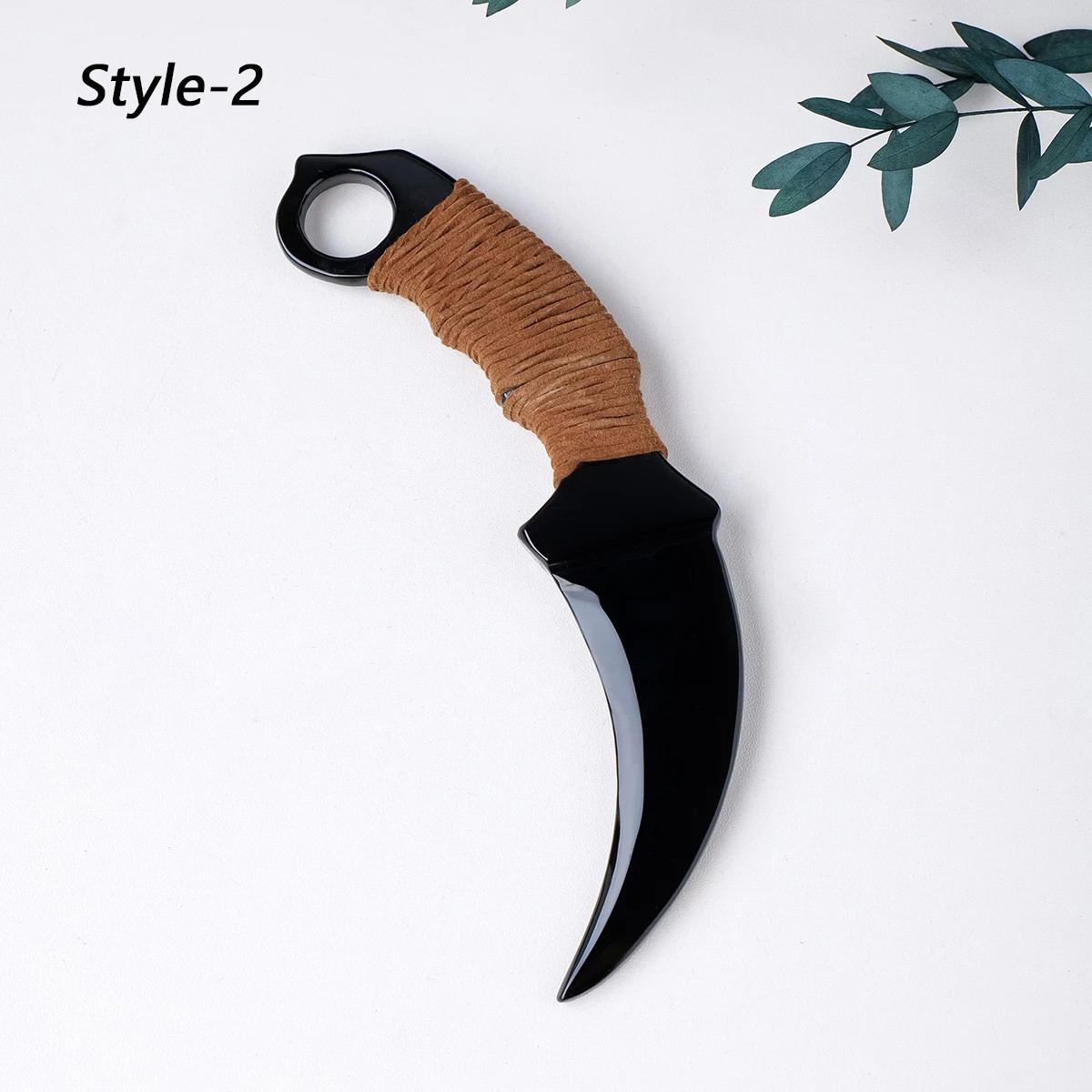 1PC Natural Crystal Obsidian Original Stone Model Knife Polishing Unbladed Knife