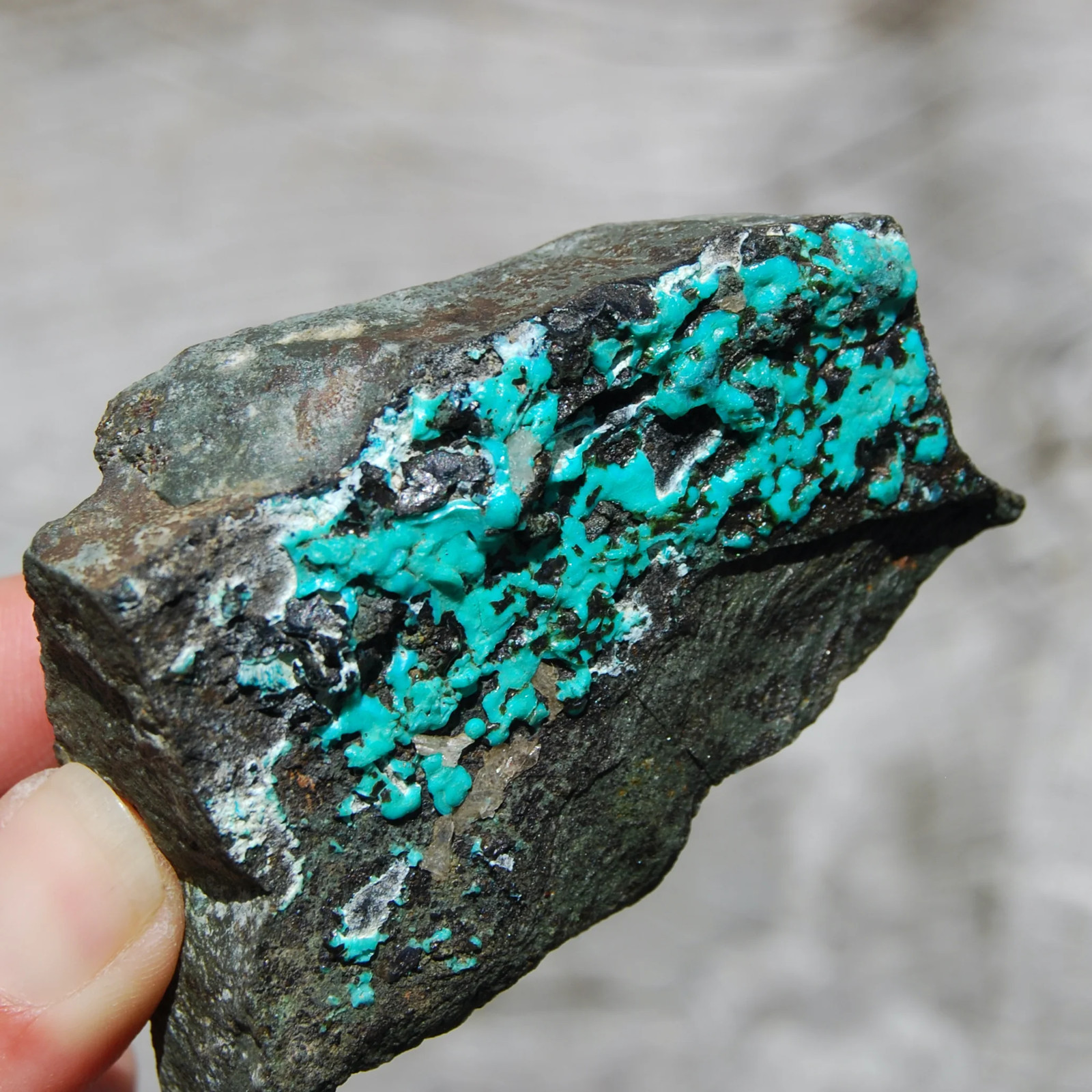 3in 145g Raw Silica Chrysocolla Crystal, Large Natural Rough Chrysocolla Specime