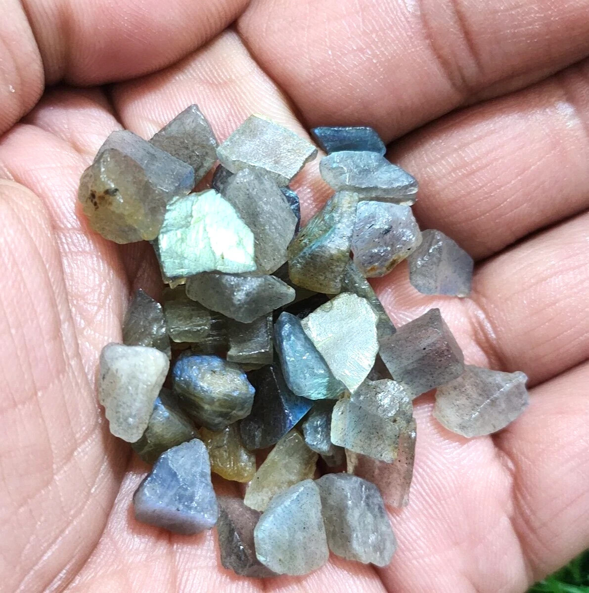 117 Crt Excellent Rare Multi Fire Labradorite Rough Size 8-11 MM Loose Gemstone