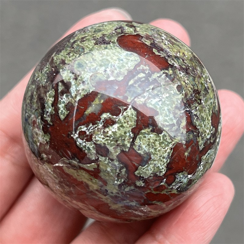 30mm+ Natural dragon blood jasper Ball Quartz Crystal Sphere Healing Random 1PC