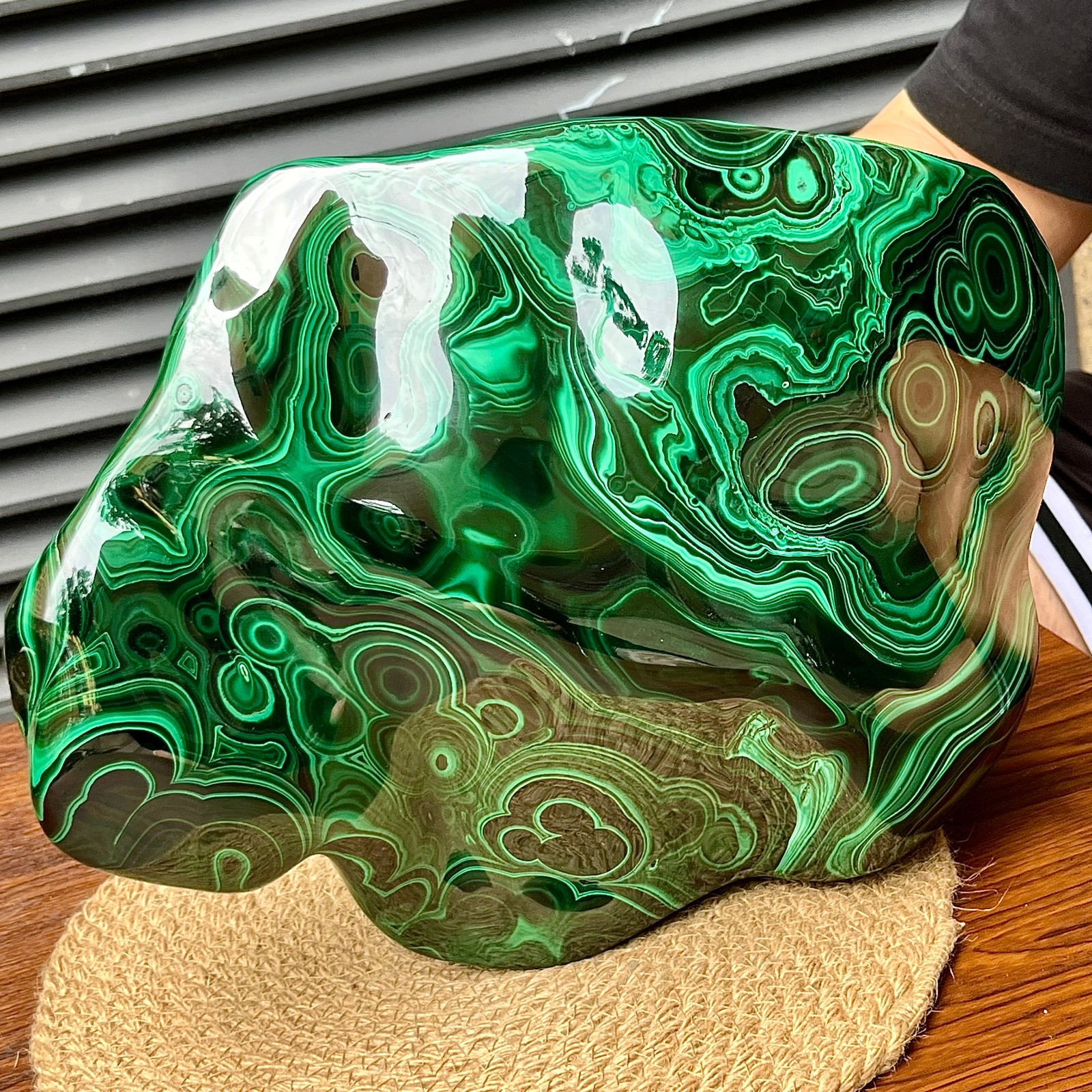24 lb Malachite Stone Natural Polished Anniversary Gift Display Art
