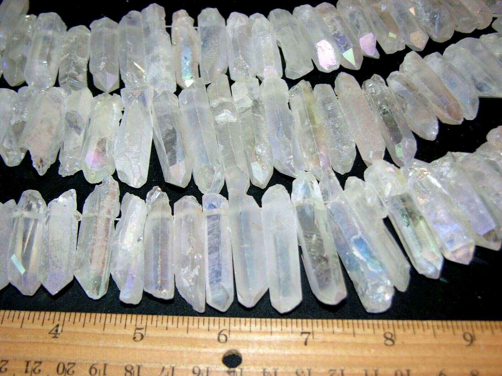 Angel Aura quartz crystals bigger drilled 2-3/4 inch 15 crystals per lot