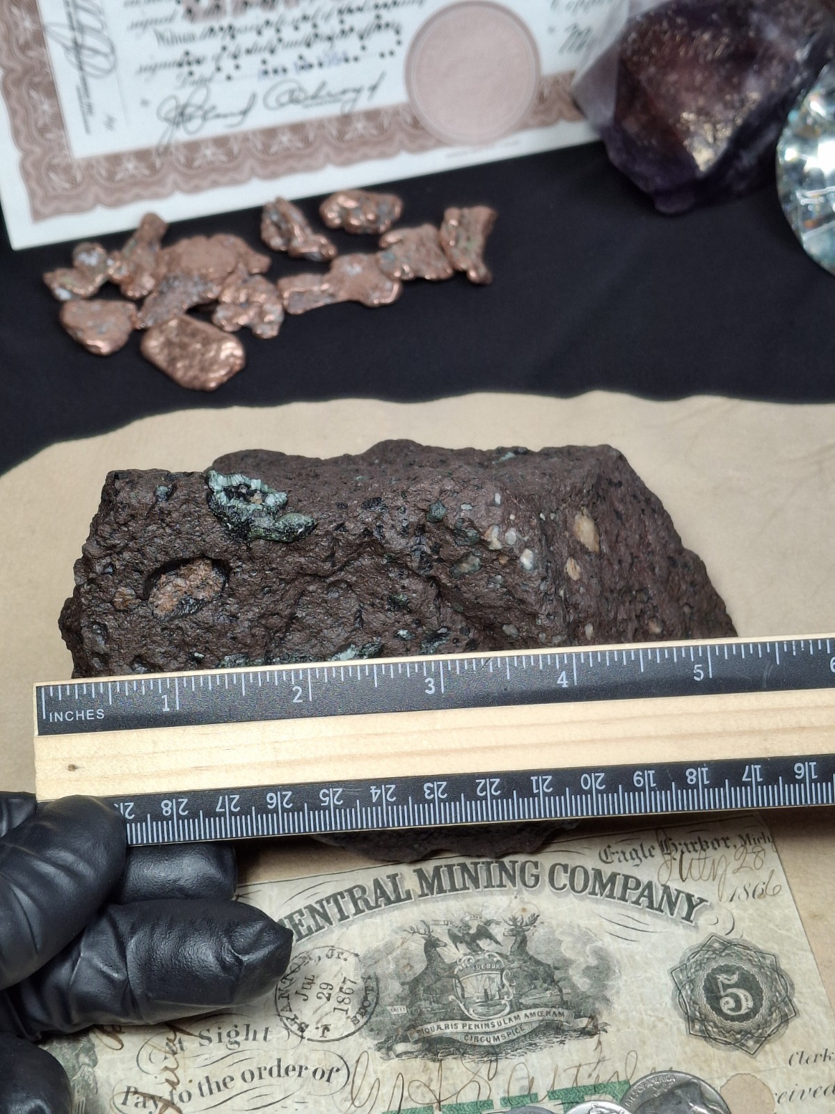 2lb 9oz Big Chunky Raw Greenstone Bright Isle Royale Chlorastrolite In Matrix