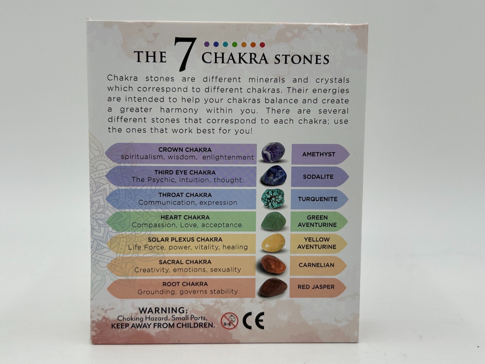 7 Chakra Stone Set for Crystal and Mineral Wellness New in Box