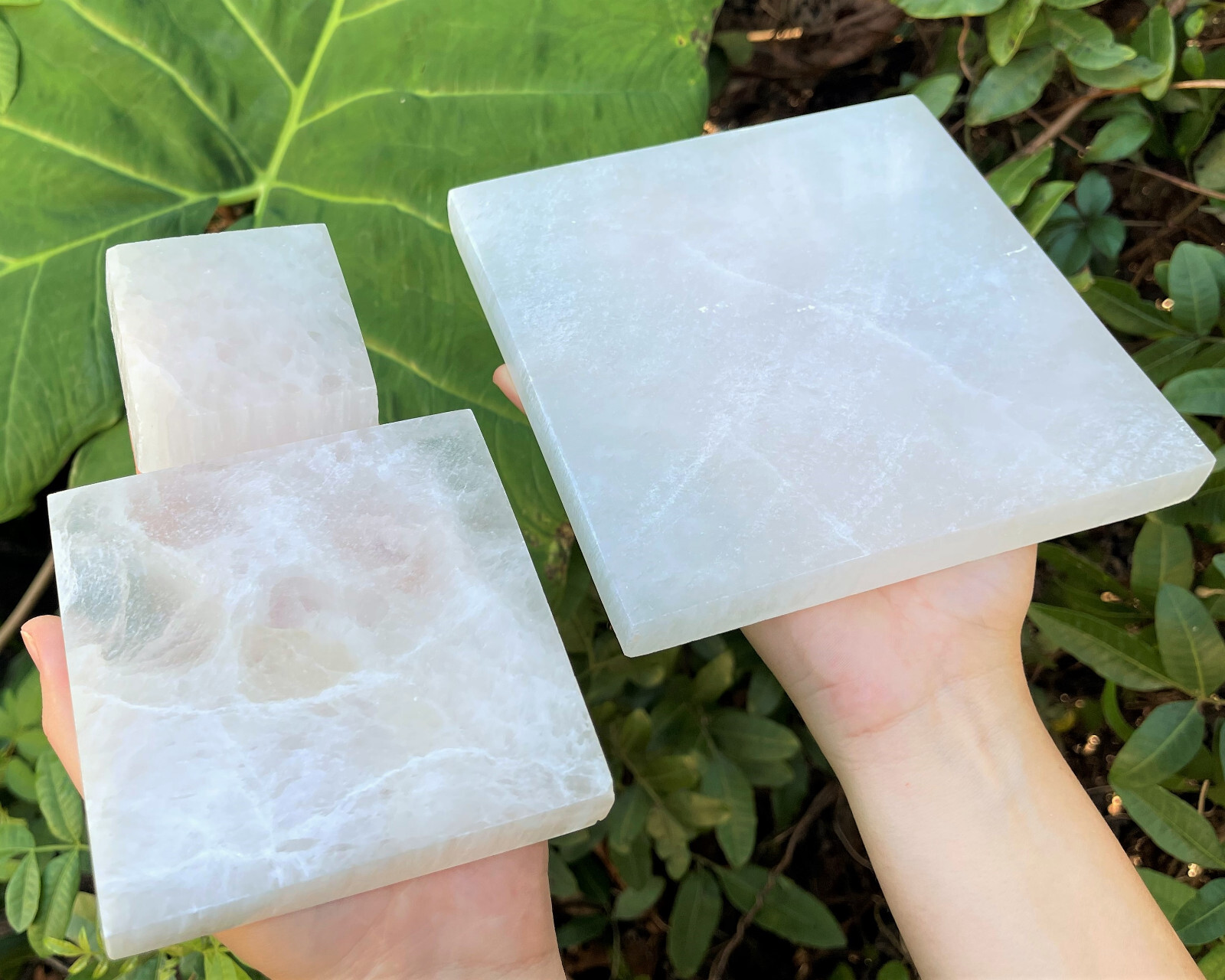 Polished Selenite Charging Plate: Choose 3″, 4″ or 6″ Square Crystal Plate