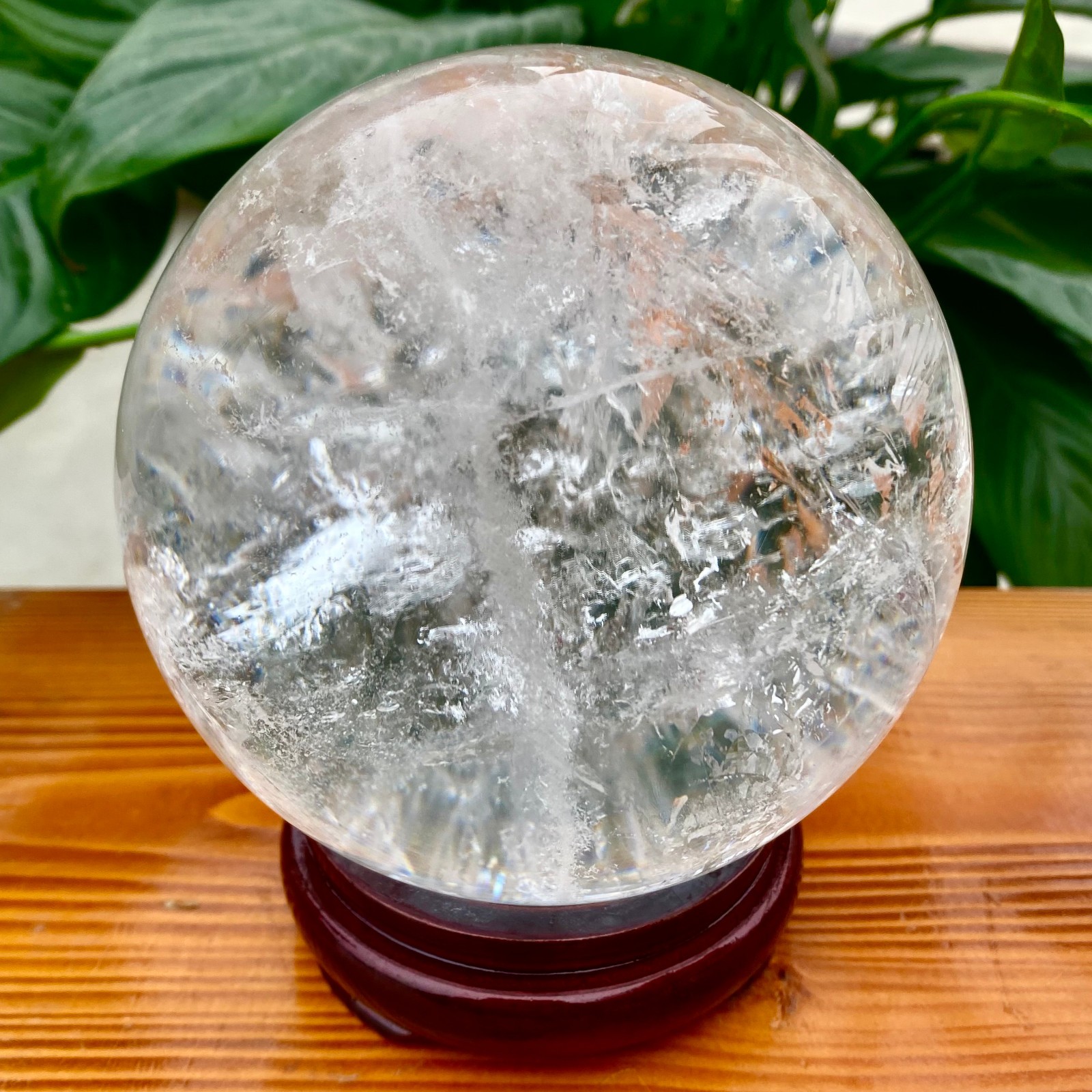3.94LB white crystal transparent quartz crystal ball Reiki repair