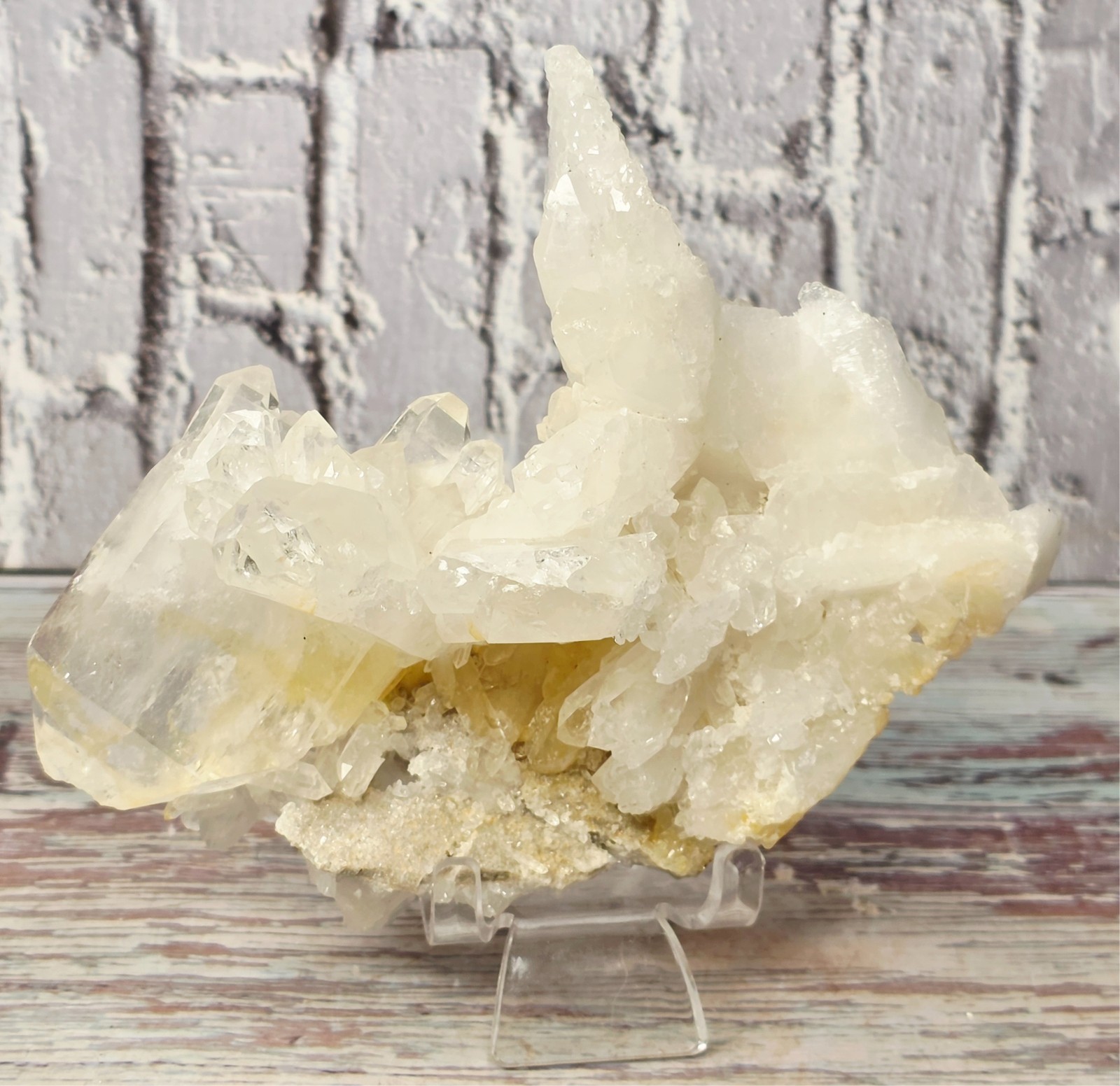 Natural Yaogangxian Mine China Quartz Calcite Crystal Cluster Cabinet Specimen