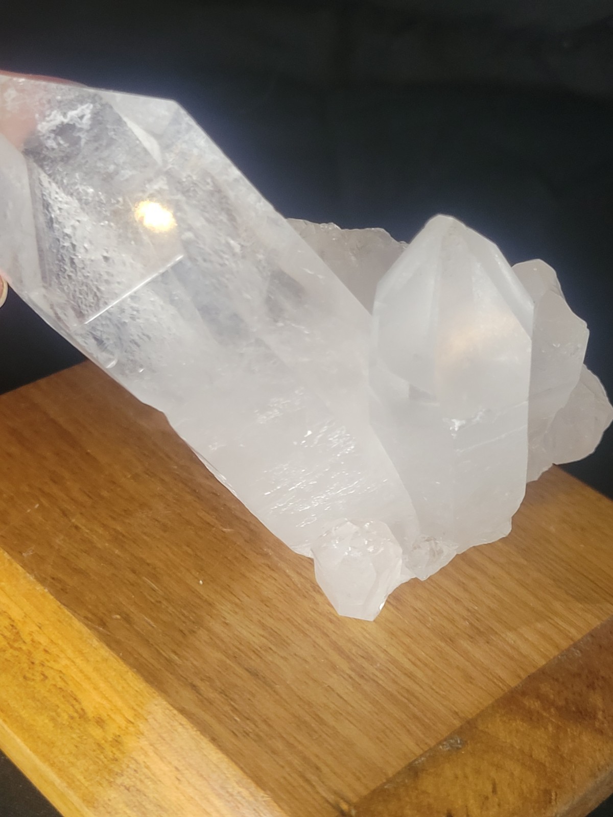 290g Natural White Clear Quartz Cluster Crystal Mineral Healing Stone (B4)
