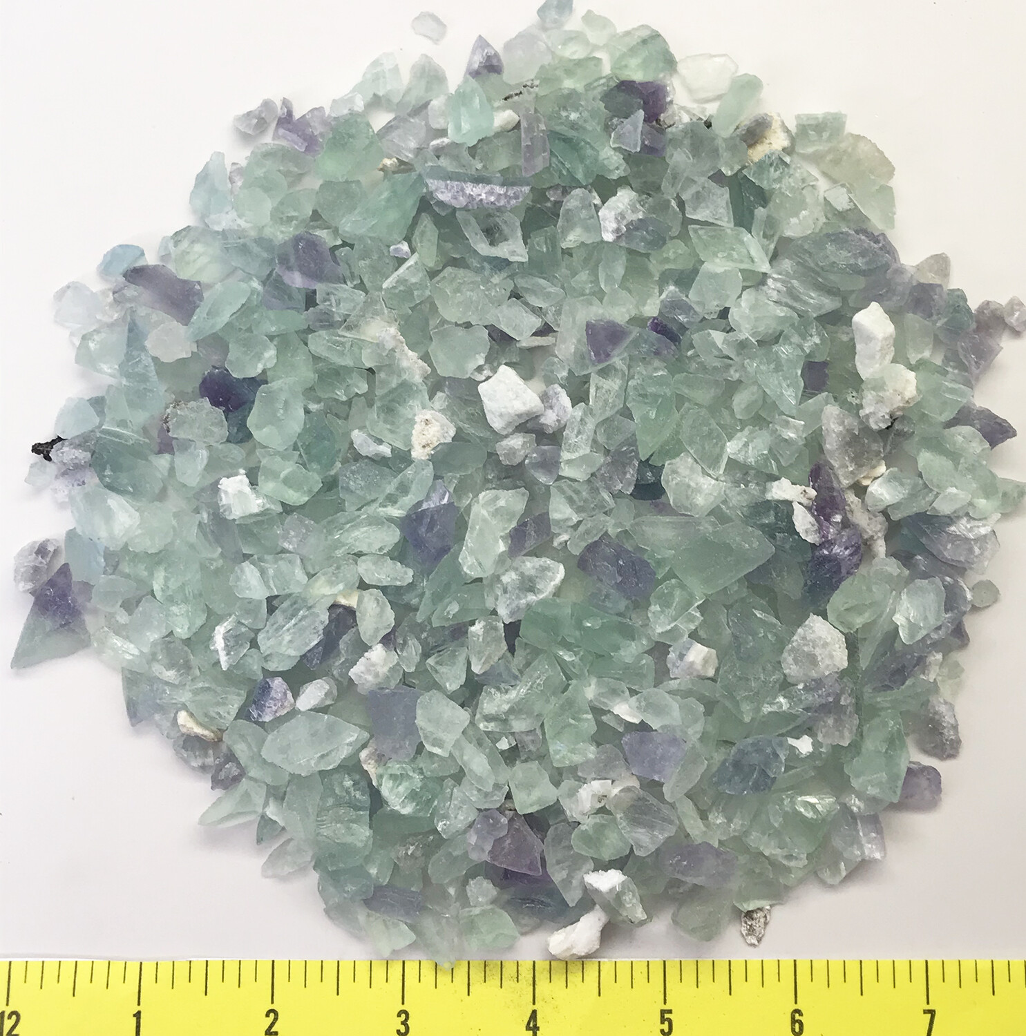 FLUORITE Mixed Colors (mostly green) size 1/4″ to 1″ – rough – 1 lb