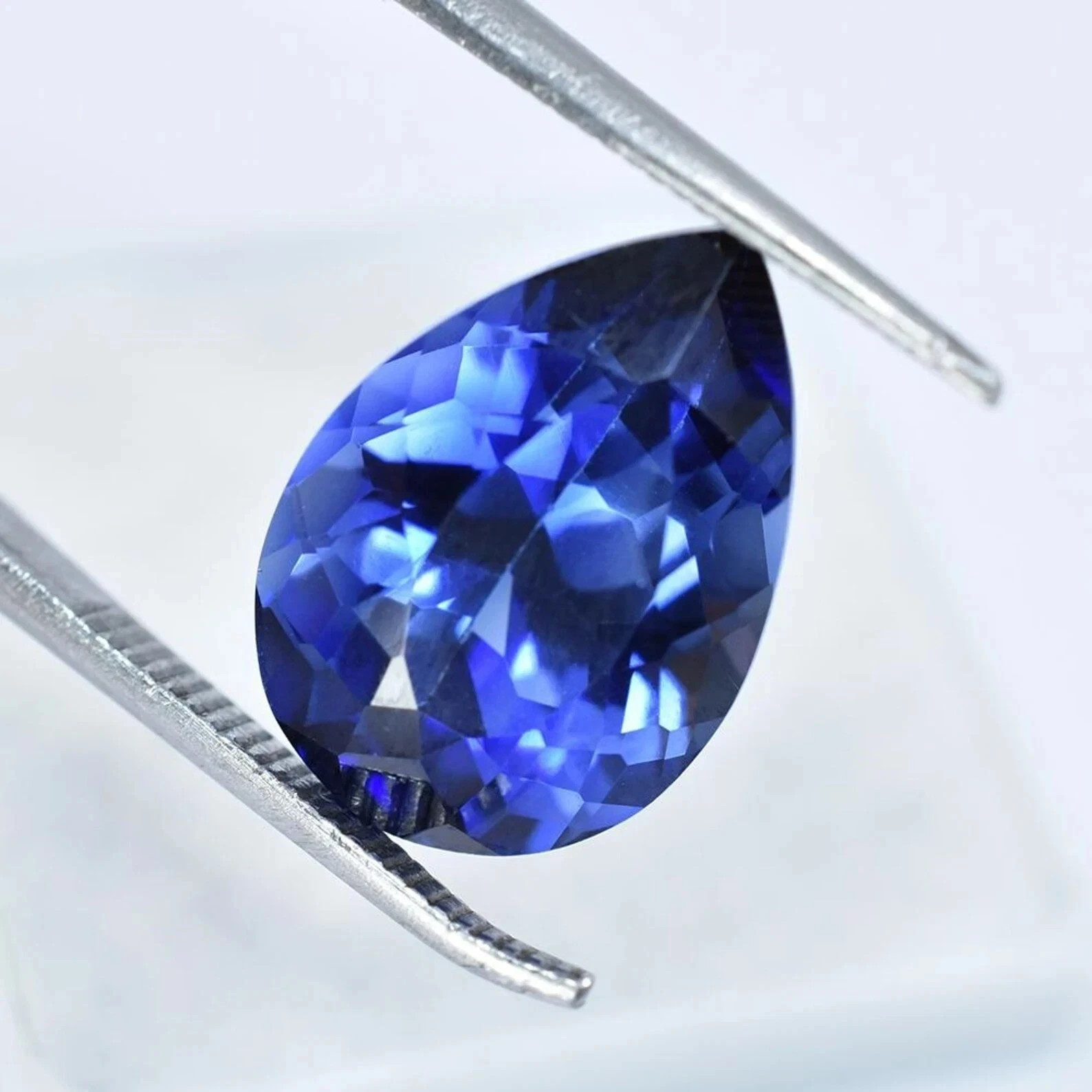 9.75 Ct+ Natural Flawless Blue Sapphire Pear Cut EGL Certified Loose Gemstone