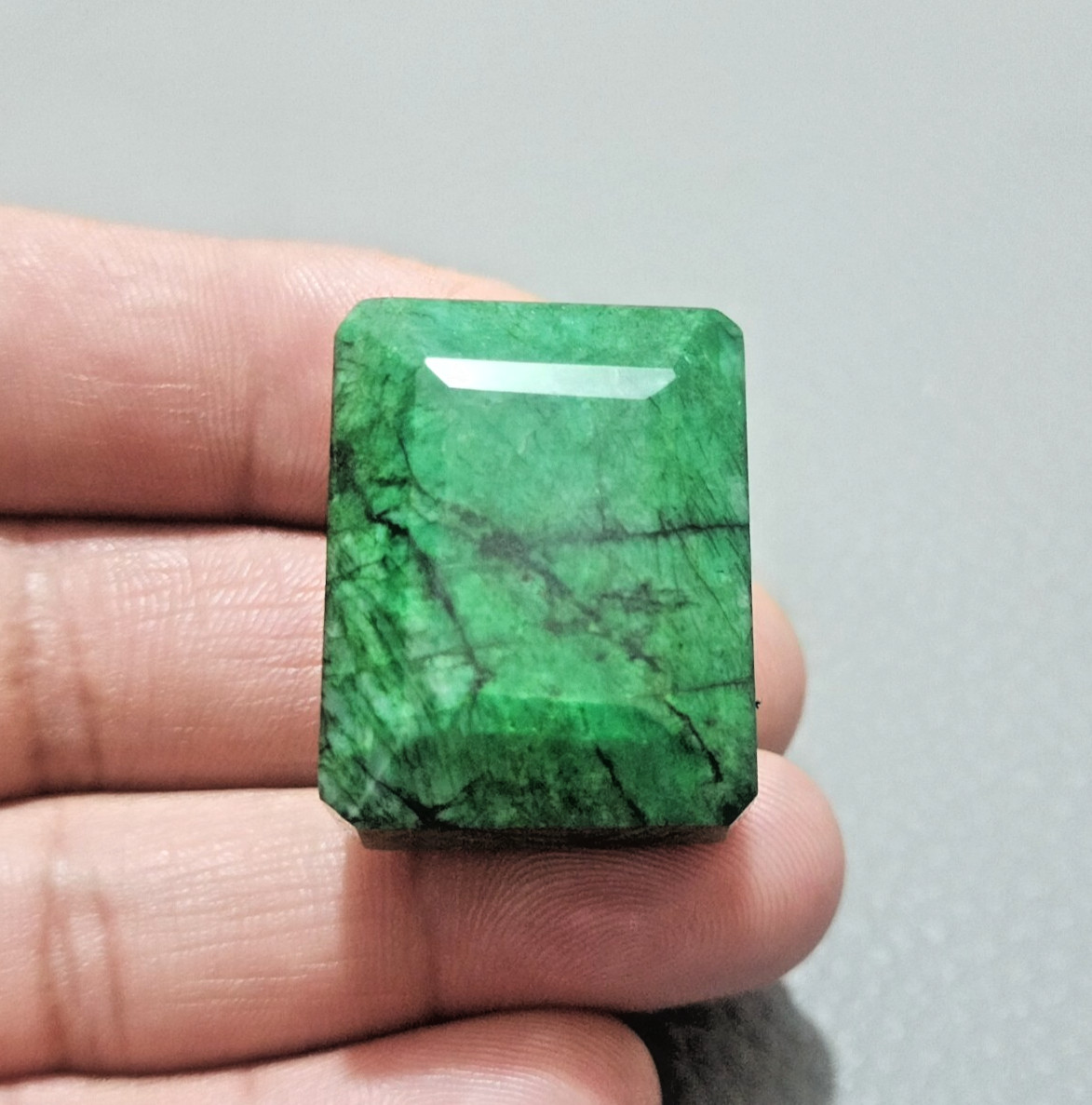 157.50 Crt Wonderful Green Brazilian Emerald, Emerald Cut Loose Gemstone Jewelry