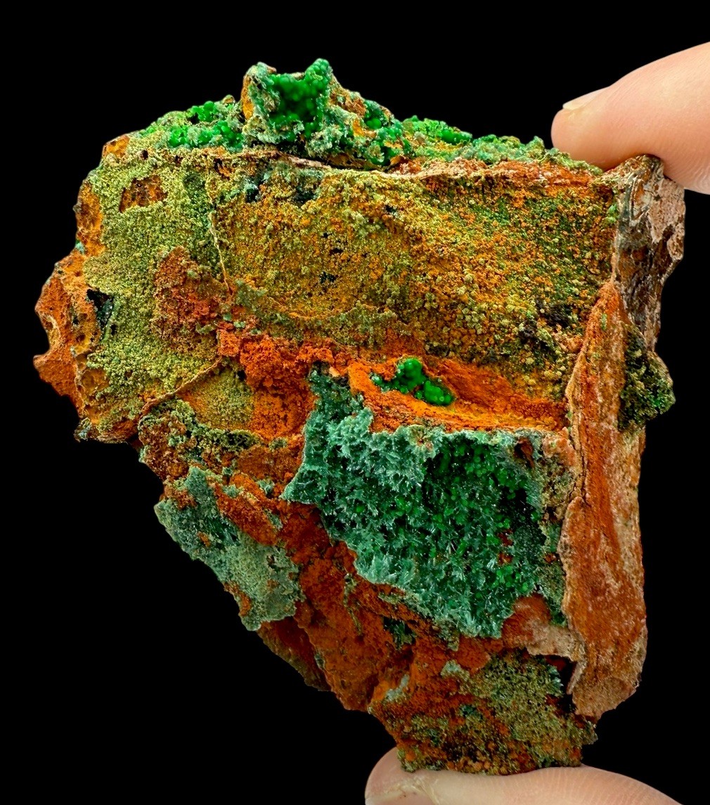 Green Conichalcite Crystals : Hilarion Mine . Attica , Greece 🇬🇷