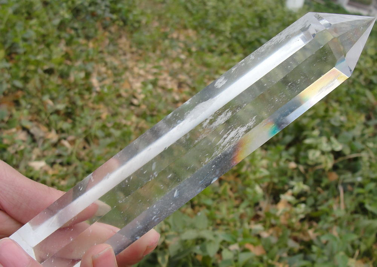 160-180MM Natural rock quartz crystal point healing Mineral Wand Obelisk stone