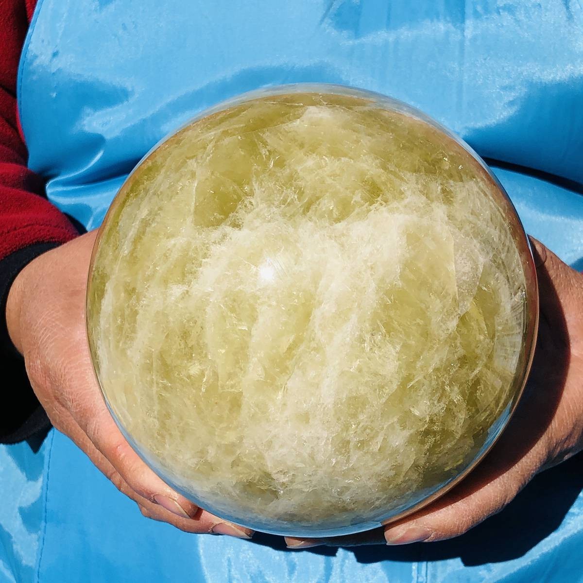 8.09LB Natural Yellow Crystal Ball Quartz Yellow Crystal Ball Healing