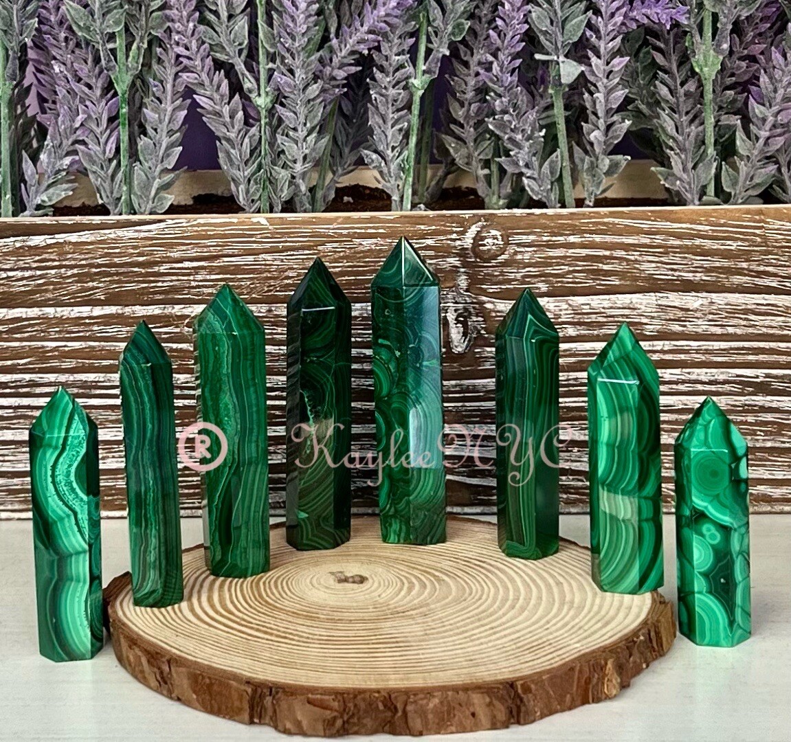Wholesale Lot 1 Lb Natural Malachite Obelisk Tower Point Crystal
