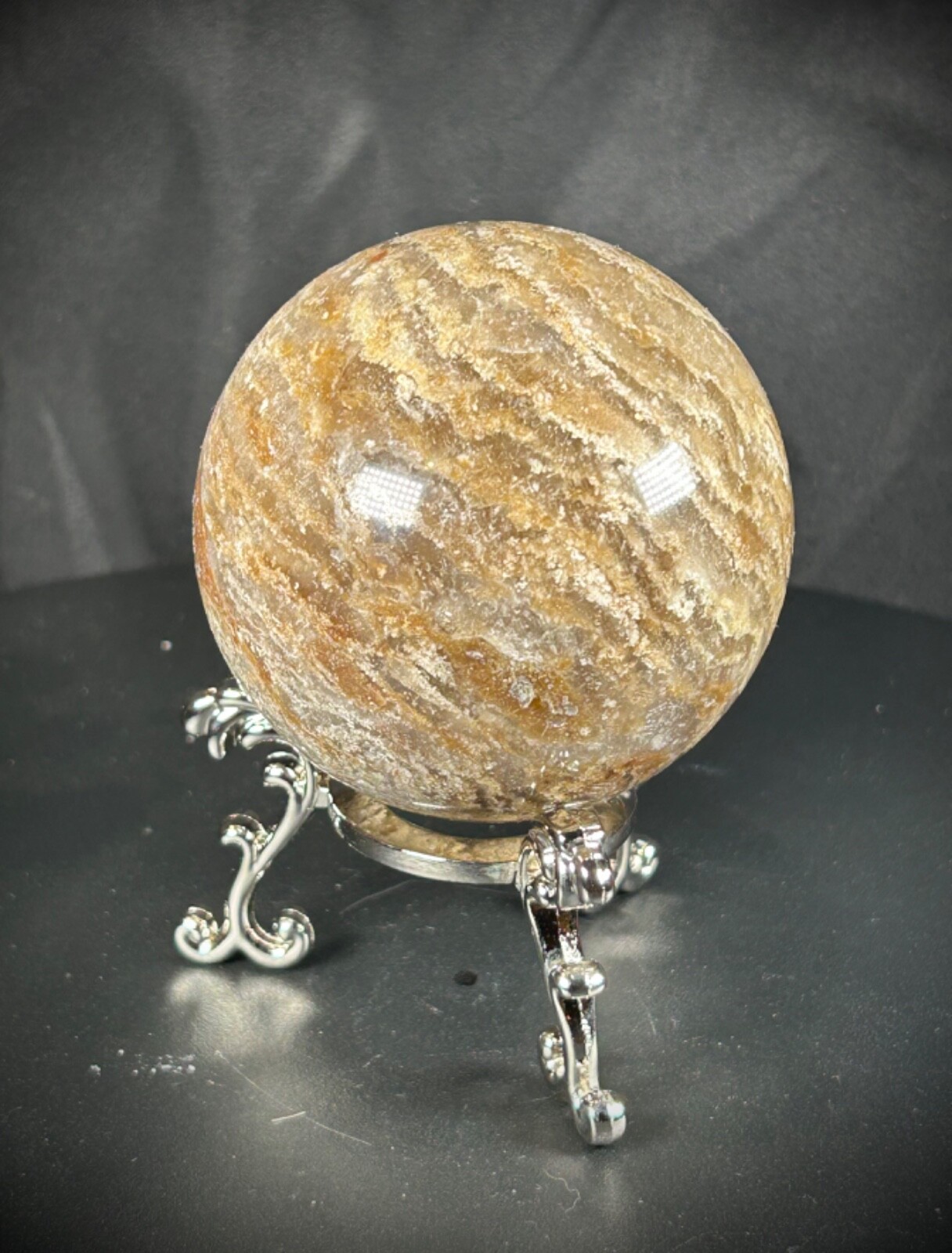 2.83″ 1000 Layer Garden Quartz Sphere With Stand 1lb 1oz