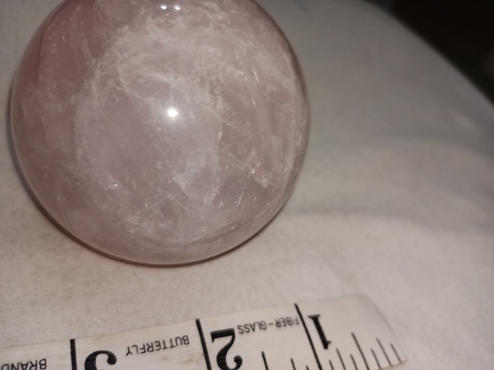 1 Pound 453g Pink Rose Natural Quartz Sphere Crystal 9in round C