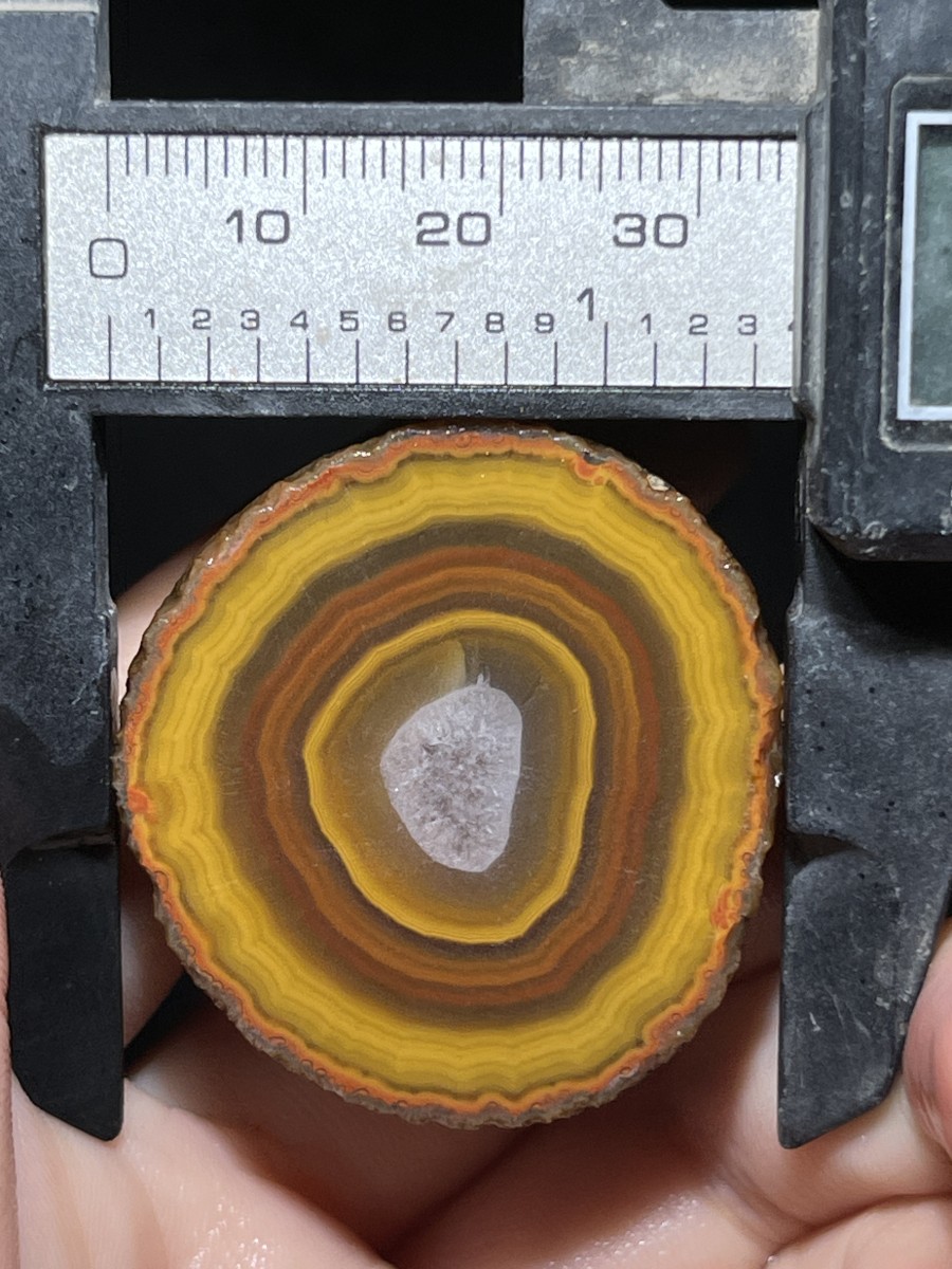 1pair China Agate Crystal Geodes Slices Natural Warring States Red 76g A43