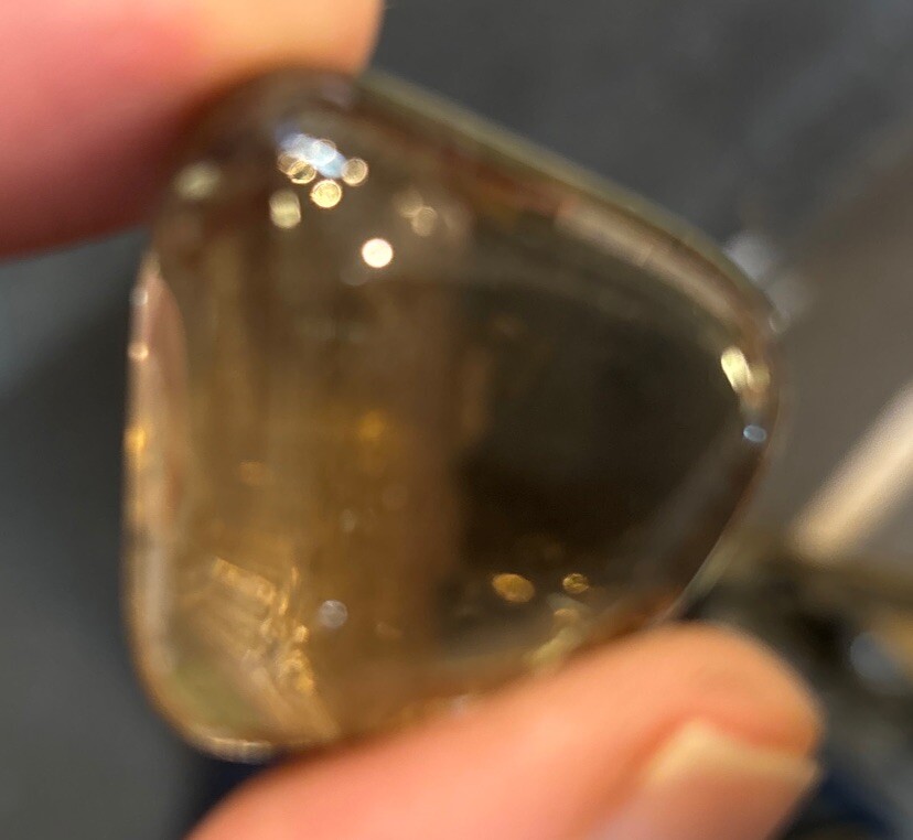 1 Piece A Grade Smokey quartz tumbled stone Average Size 14 Grams