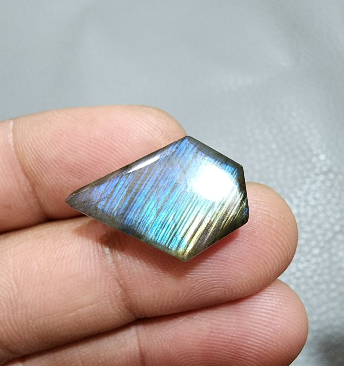 AAA+ Multi Labradorite Cabochon Coffin Shape Loose Gemstone For Pendant 22 Crt