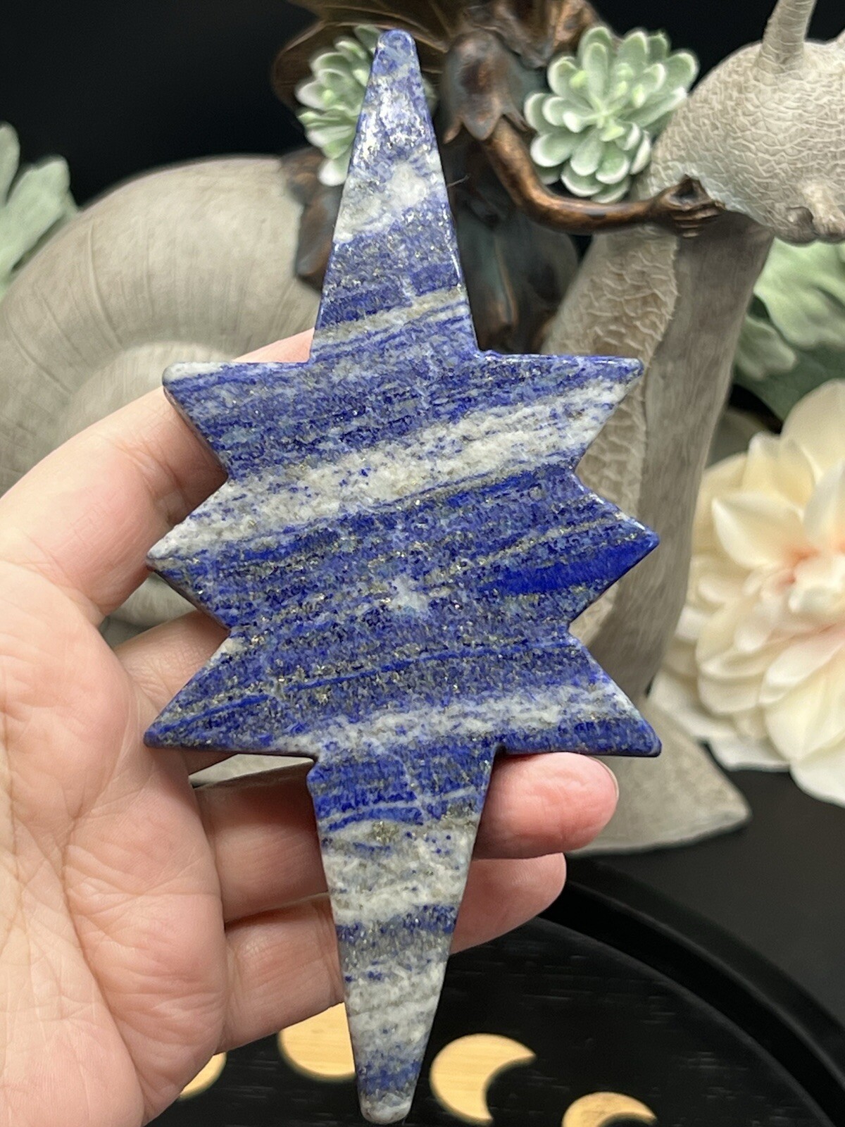 Natural Moss Agate & Lapis Lazuli Polaris You choose Free ship & Gift