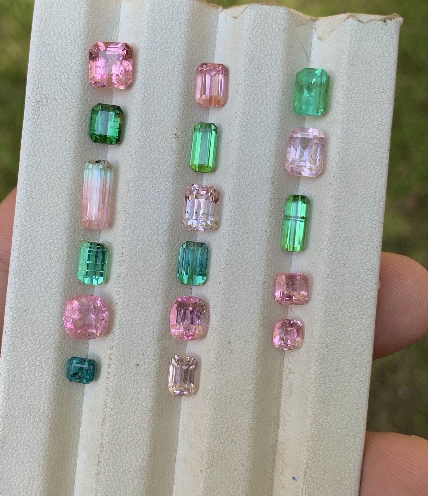 Multi Colour Tourmaline Gemstone 24 Carat Fancy Cut Lot, Pink Tourmaline,
